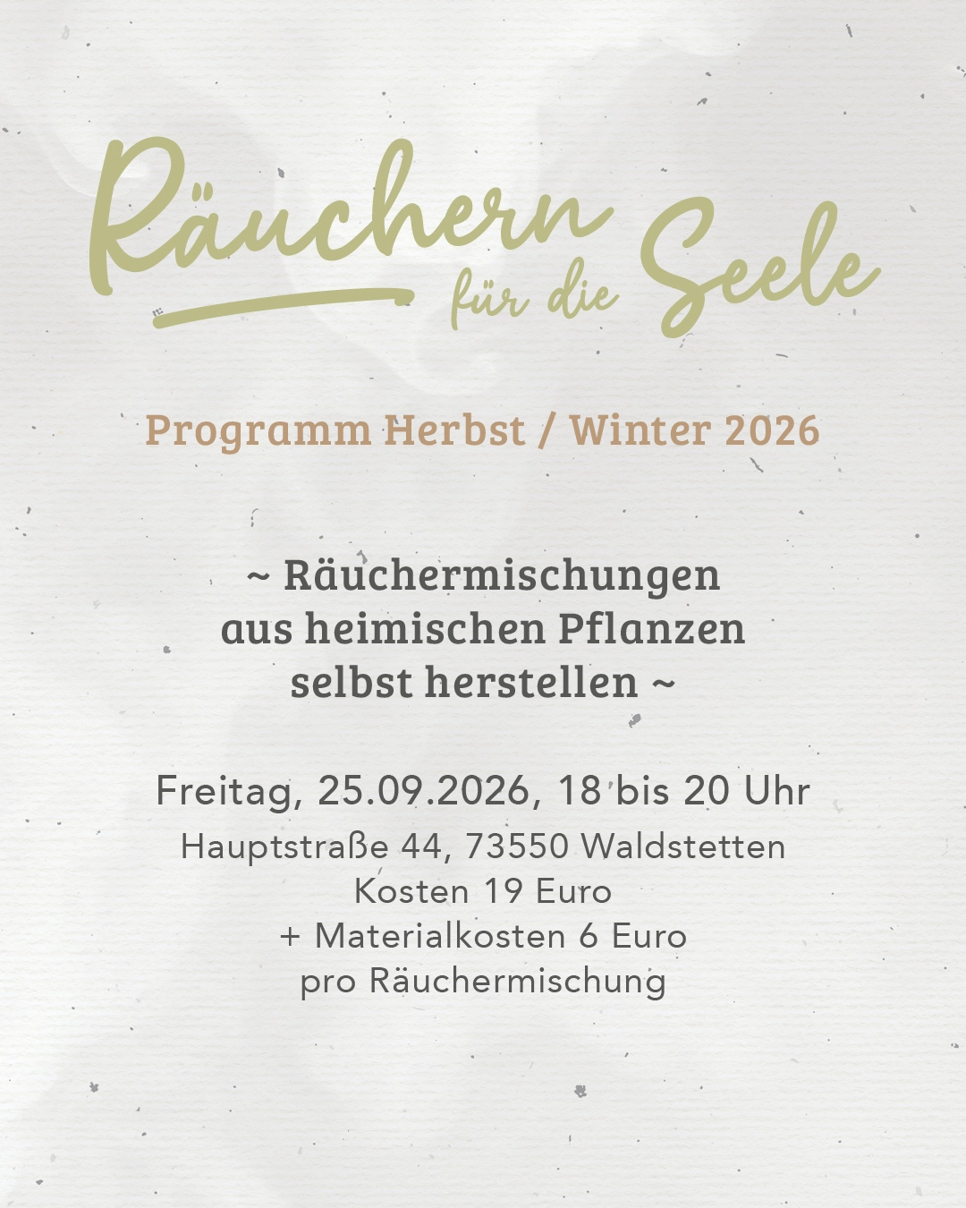 Räuchermischungen aus heimischen Pflanzen selbst herstellen